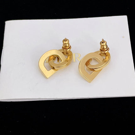 CD DROP GOLD EARRINGS