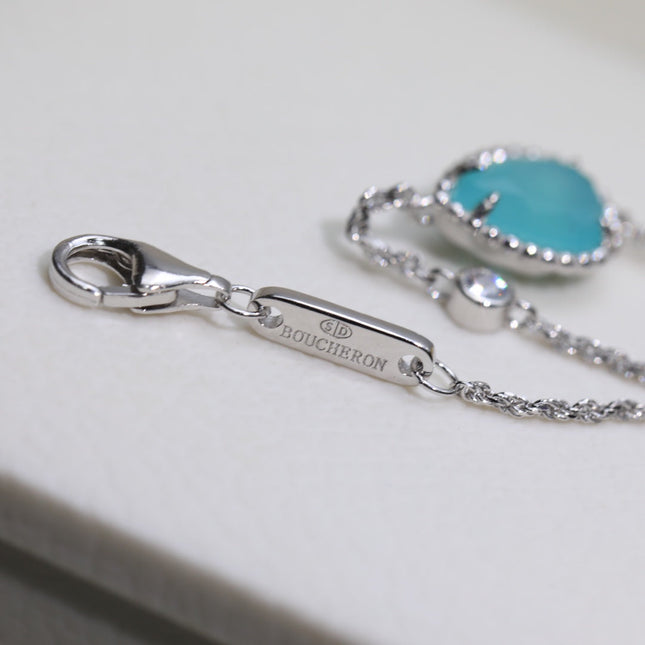 BOHEME AQUAMARINE SILVER NECKLACE