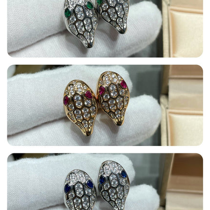 SERPENT DIAMOND STUD EARRINGS