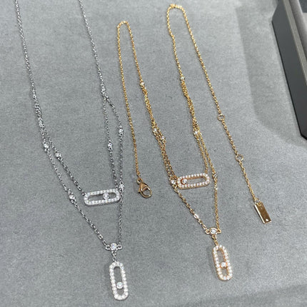 MOVE 2 ROW DIAMOND NECKLACE