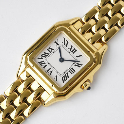 PANTHERE 27MM GOLD CASE WHITE DIAL