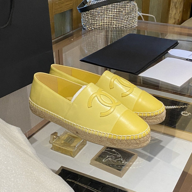 ESPADRILLES YELLOW LAMBSKIN