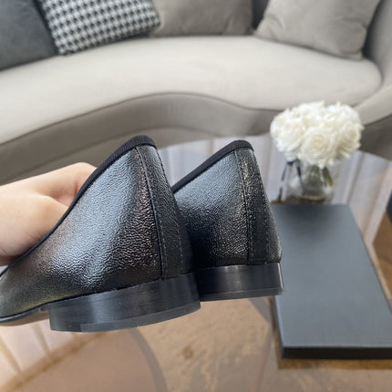 BALLET FLATS ALL BLACK LAMBSKIN