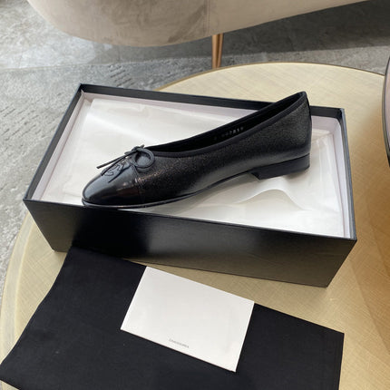 BALLET FLATS ALL BLACK LAMBSKIN