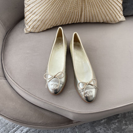 BALLET FLATS LIGHT GOLD LAMBSKIN