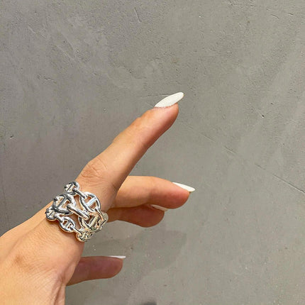 CHAINE DANCRE LARGE SILVER RING