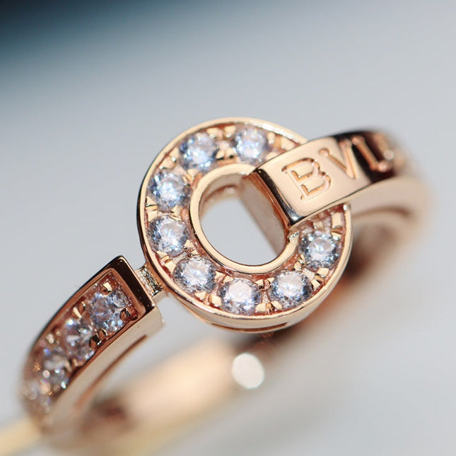 BV PINK GOLD DIAMOND RING