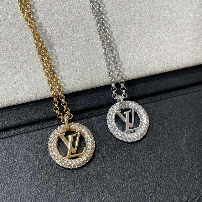 LV BY NIGHT DIAMOND PAVED NECKLACE