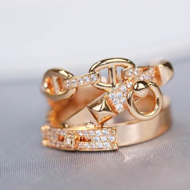 ALCHIEME PINK GOLD DIAMOND RING