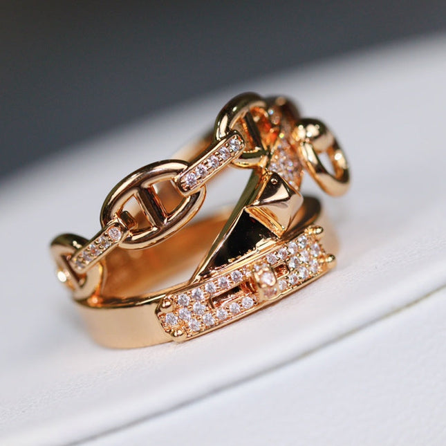 ALCHIEME PINK GOLD DIAMOND RING