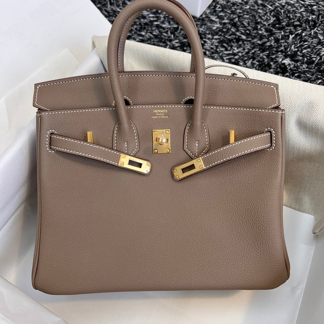 HM BIRKIN 25CM BROWN TOGO LEATHER GOLD HARDWARE