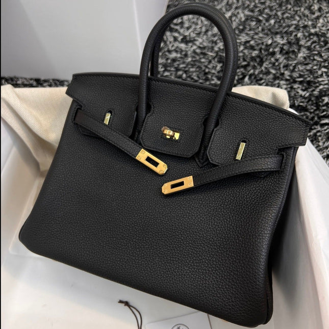 HM BIRKIN 25CM BLACK TOGO LEATHER GOLD HARDWARE