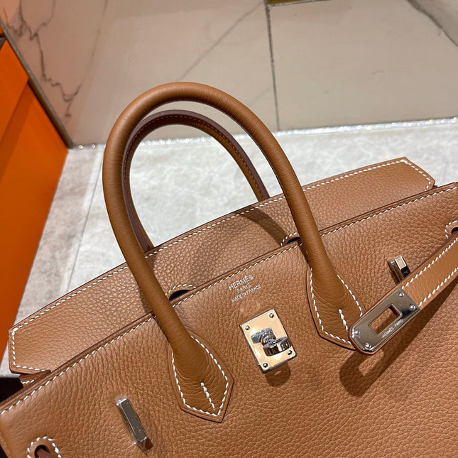 HM BIRKIN 25CM GOLD TOGO LEATHER SILVER HARDWARE