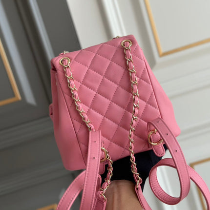 SMALL BACKPACK 20.5 PINK LAMBSKIN