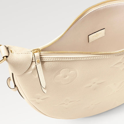 LOOP HOBO 38 CREMEMONOGRAM EMPREINTE LEATHER GOLD HARDWARE