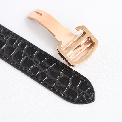 RONDE SOLO PINK GOLD BLACK LEATHER