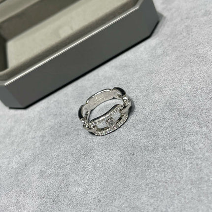 MOVE LINK DIAMOND PAVED RING