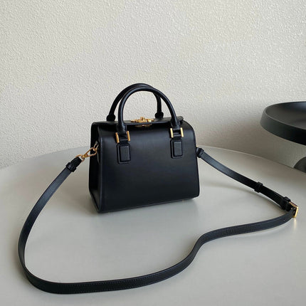 SMALL BOSTON 22 BLACK BOX CALFSKIN