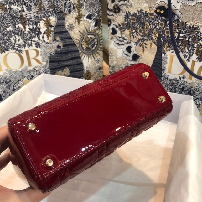 MINI LADY 17 MY ABC RED CALFSKIN