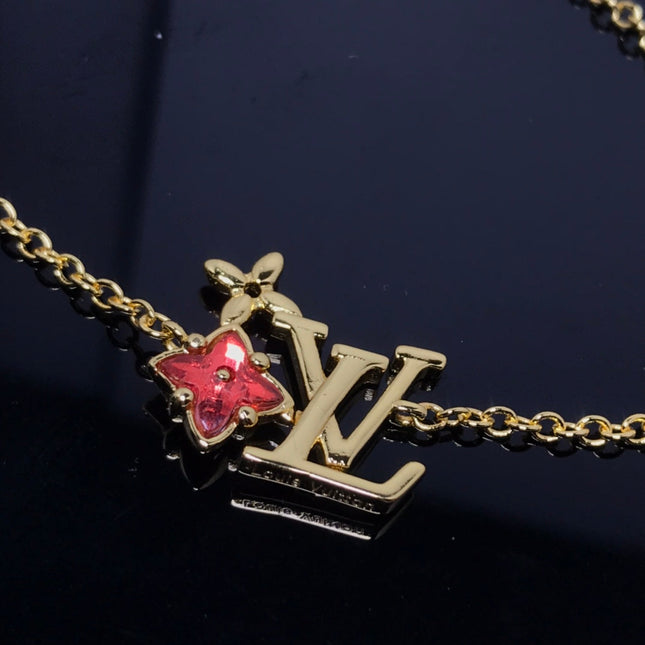 LV LOGO CARNELIAN STAR GOLD BRACELET