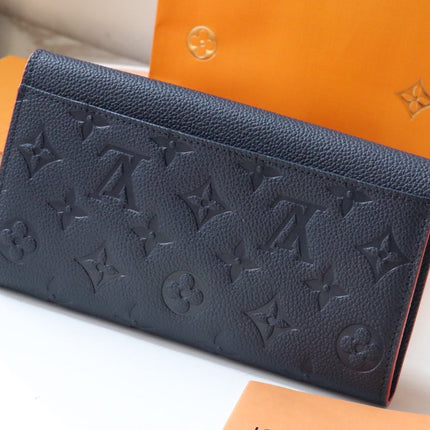 LV SARAH WALLET MONOGRAM EMPREINTE LEATHER 19CM BLACK RED