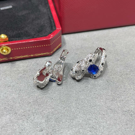 PANTHERE DE CARTI BLUE DIAMOND EARRINGS