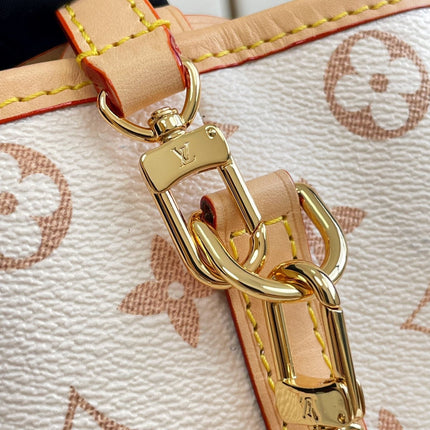 NOE PURSE 11.5 NANO CHARM CREAM PINK MONOGRAM CANVAS