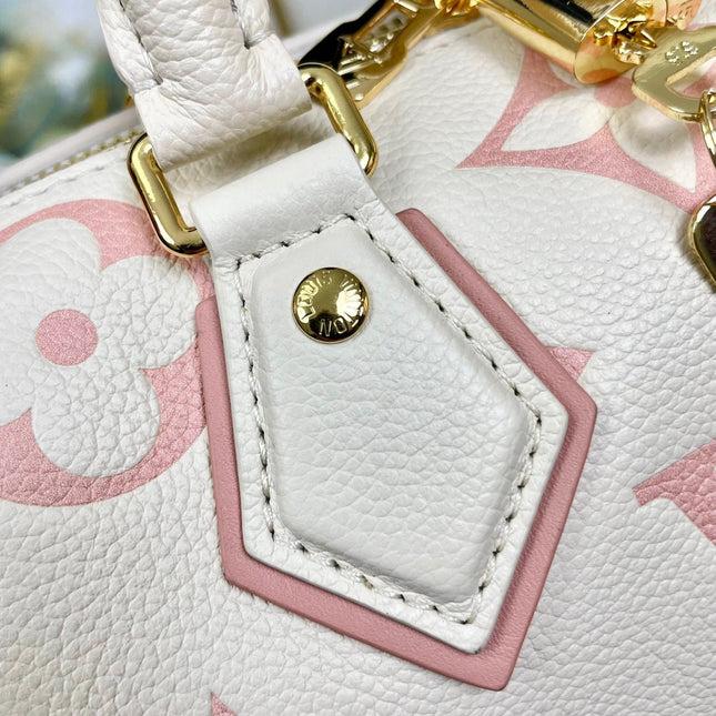 SPEEDY 20.5 WHITE PINK MONOGRAM CANVAS