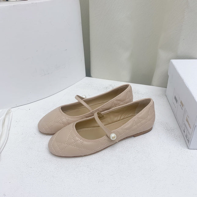 CD BALLET FLAT BEIGE MOP MIDDLE