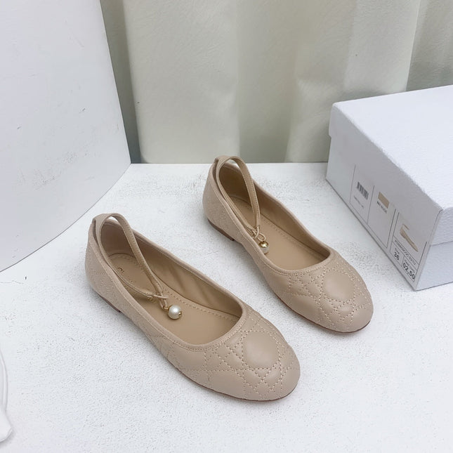 CD BALLET FLAT BEIGE MOP