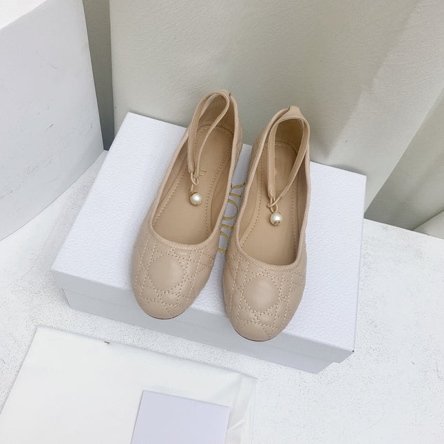 CD BALLET FLAT BEIGE MOP