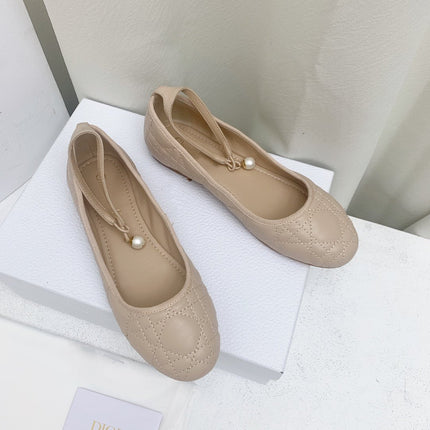 CD BALLET FLAT BEIGE MOP