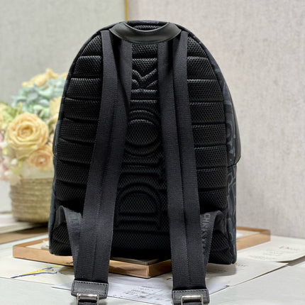 RIDER BACKPACK BLACK OBLIQUE JACQUARD