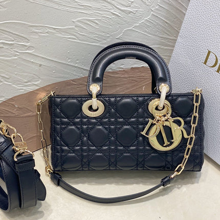 SMALL LADY D-JOY 22 BLACK LAMBSKIN