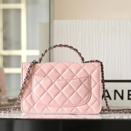 CC WOC 19 PINK LAMBSKIN SILVER HARDWARE