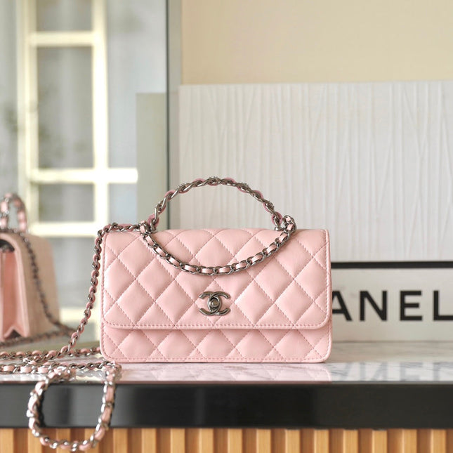 CC WOC 18.5 PINK LAMBSKIN SILVER HARDWARE