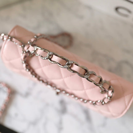 CC WOC 18.5 PINK LAMBSKIN SILVER HARDWARE