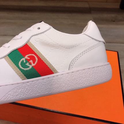 GG CANVAS WHITE SCREENER SNEAKERS