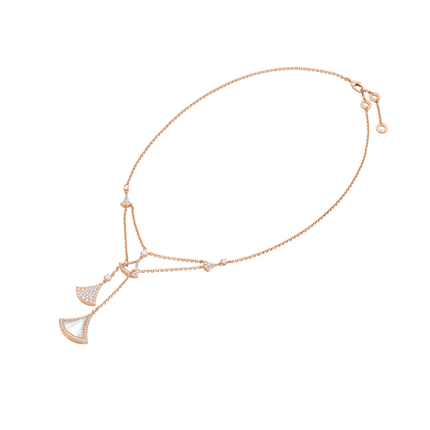 DREAM DOUBLE CHAIN PINK GOLD NECKLACE