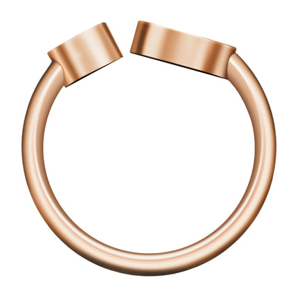 HAPPY HEART ONYX RING PINK GOLD