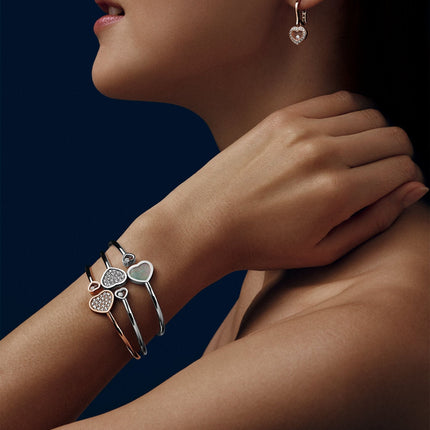 HAPPY HEART PINK GOLD BRACELET DIAMOND