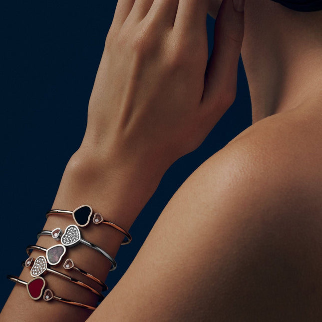 HAPPY HEART PINK GOLD BRACELET DIAMOND