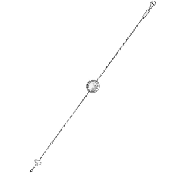 HAPPY HEART SILVER DIAMOND BRACELET