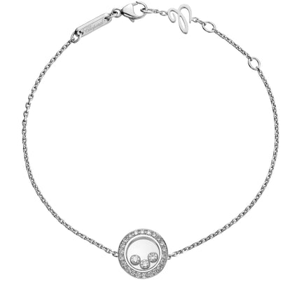 HAPPY HEART SILVER DIAMOND BRACELET