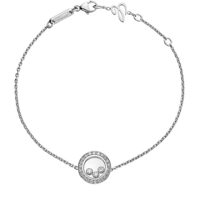 HAPPY HEART SILVER DIAMOND BRACELET