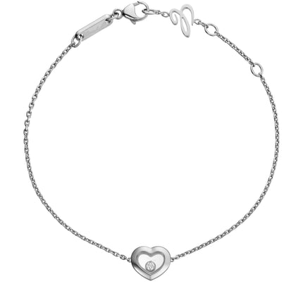 HAPPY HEART BRACELET SILVER 1 DIAMOND