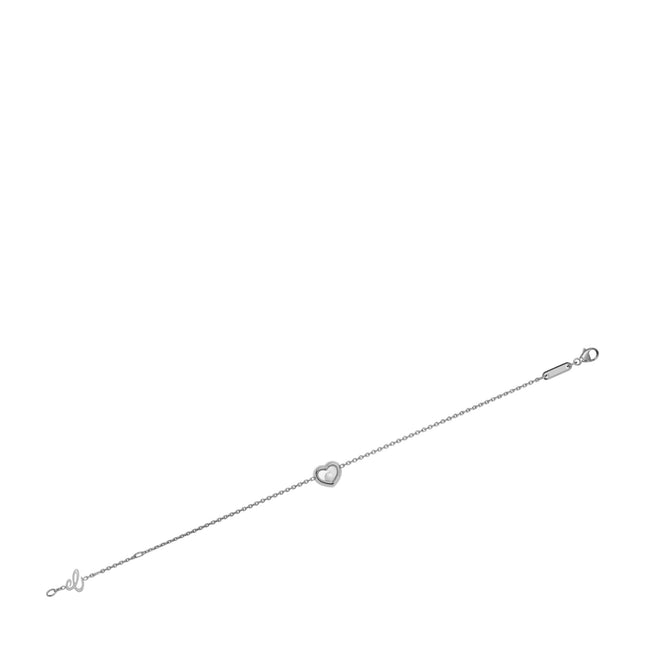 HAPPY HEART BRACELET SILVER 1 DIAMOND