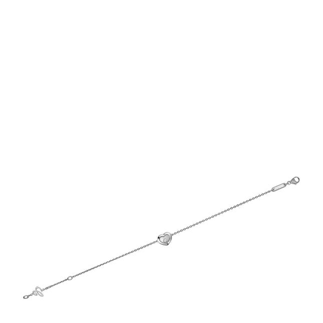 HAPPY HEART BRACELET SILVER 1 DIAMOND