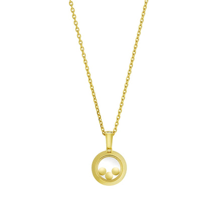 HAPPY PEDANT GOLD 3 DIAMOND NECKLACE