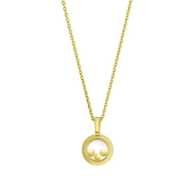 HAPPY PEDANT GOLD 3 DIAMOND NECKLACE